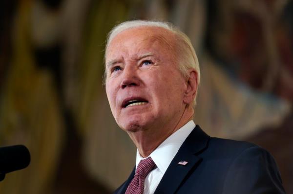 President Joe Biden delivers remarks at Mother Emanuel AME Church in Charleston, S.C., wher<em></em>e nine worshippers were killed in a mass shooting.