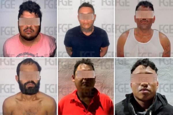 Six gang members were arrested in Cancun for the brutal murders of eight people.