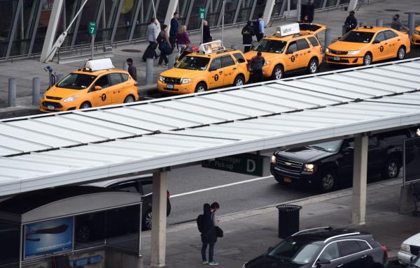 TAXIS WAITING AT AIRPORT